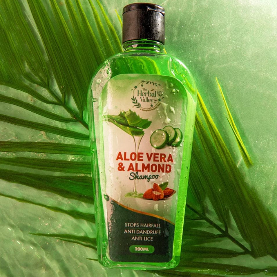 Aloe Vera & Almond Anti Dandruff Shampoo/ Makes Hair Shiny & Straight
