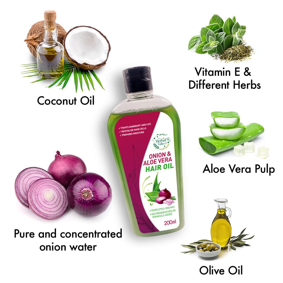 Onion & Aloe Vera Oil for Hair-fall/Regrowth 100% result